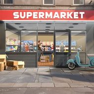 Manage Supermarket Simulator (MOD, Unlimited Money) Logo
