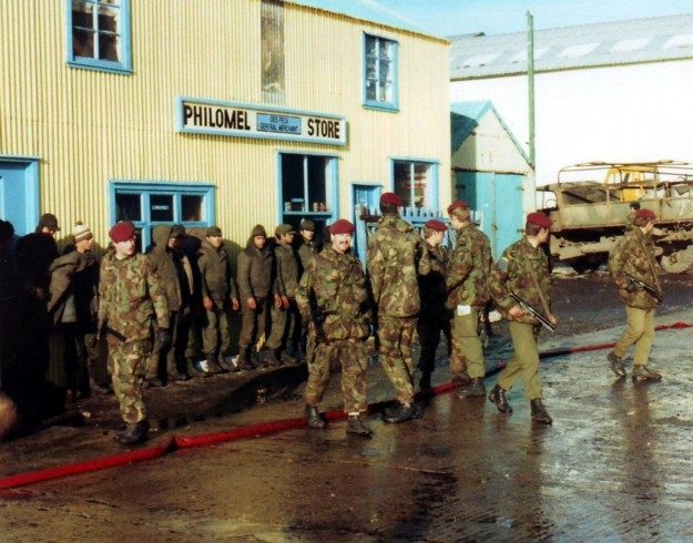 Argentine surrender in the Falklands War Logo