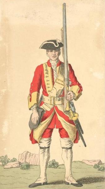 British soldiers in the eighteenth century Logo