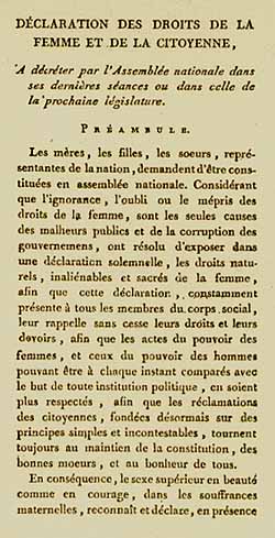 Declaration of the Rights of Woman and of the Female Citizen Logo