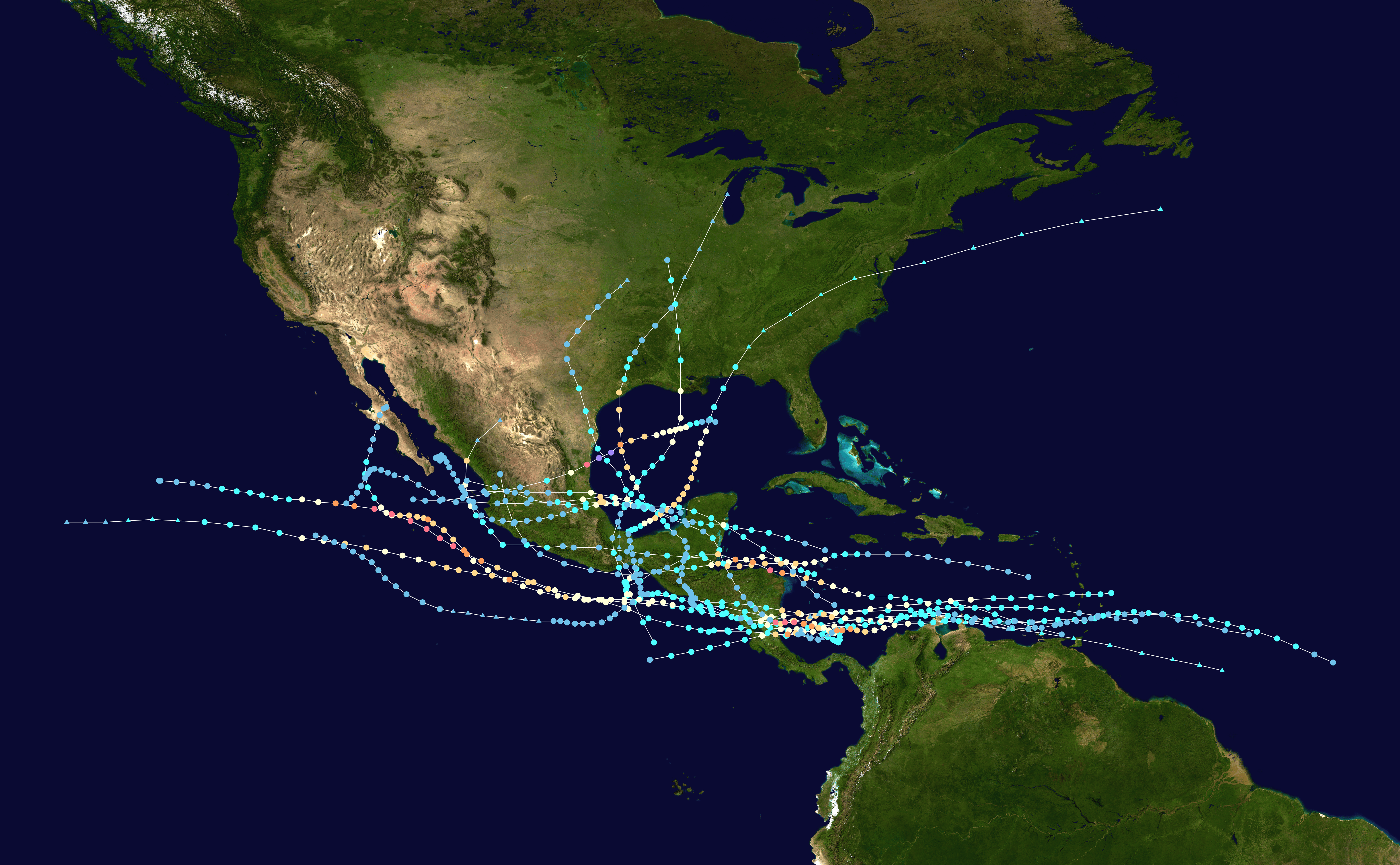 List of Atlantic–Pacific crossover hurricanes Logo