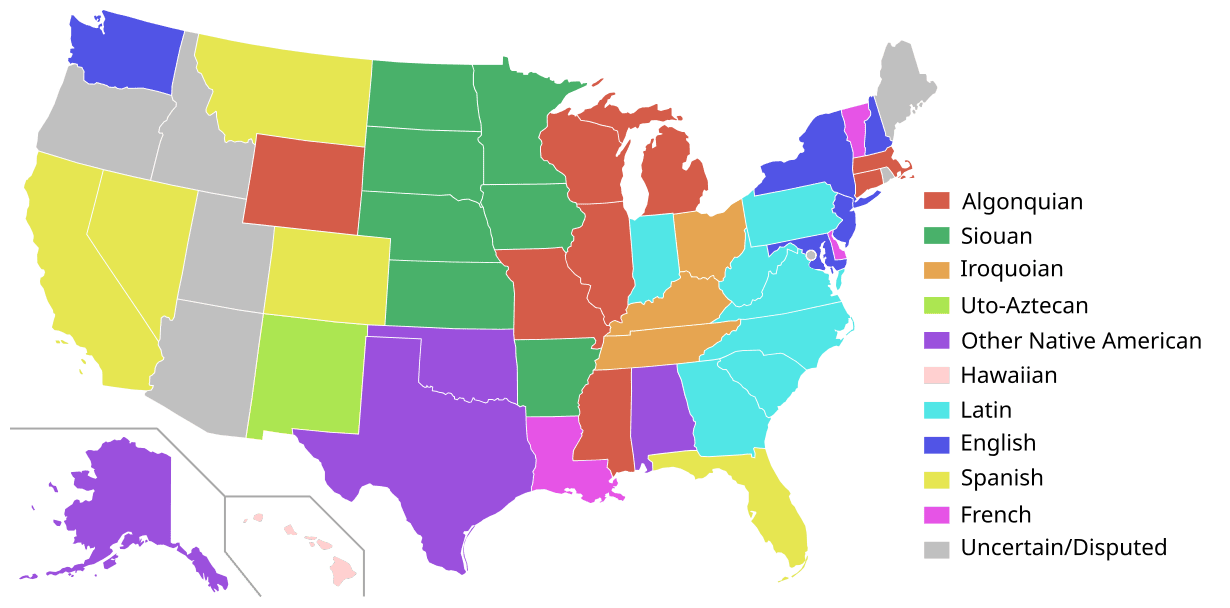 List of state and territory name etymologies of the United States Logo