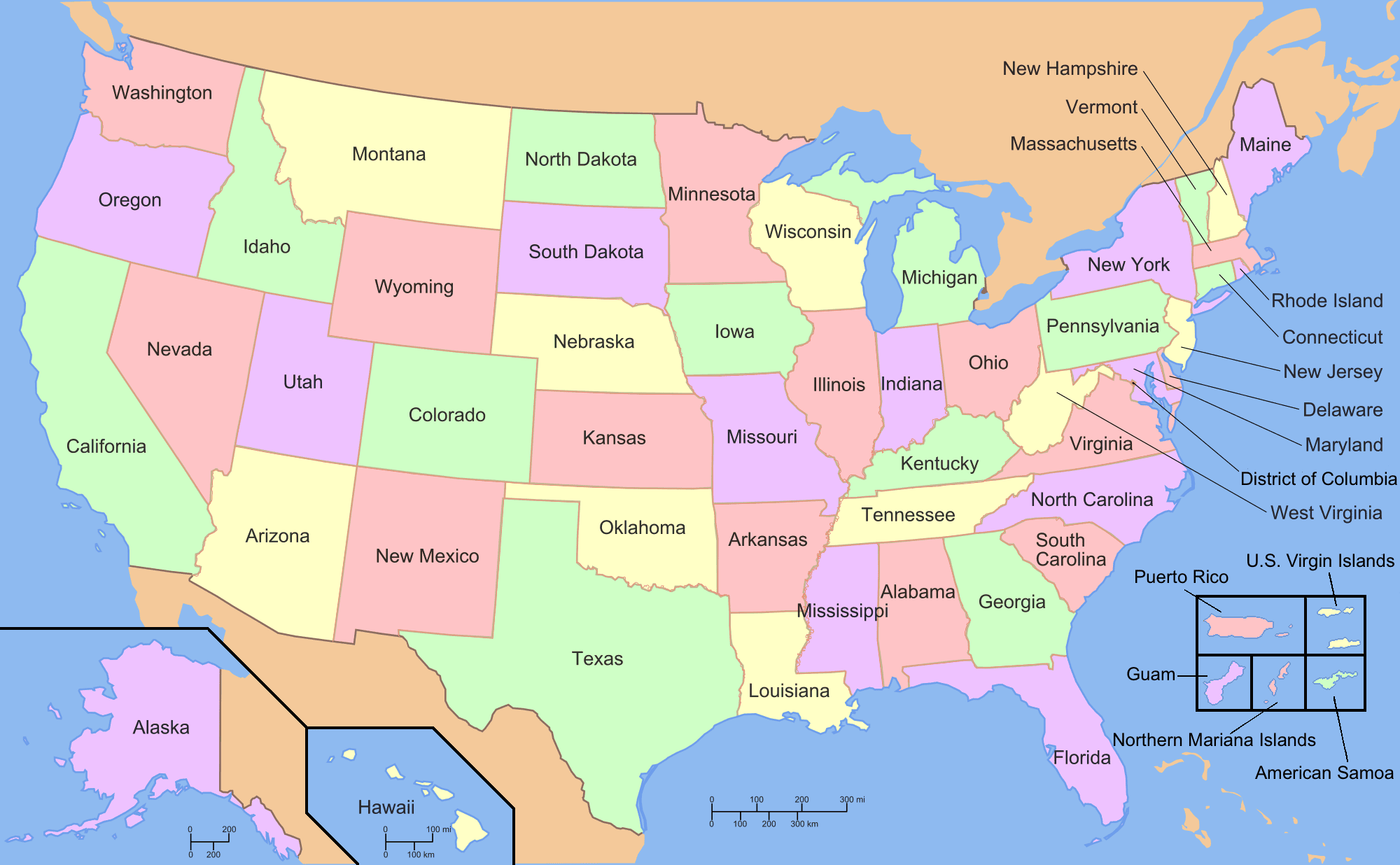List of states and territories of the United States Logo