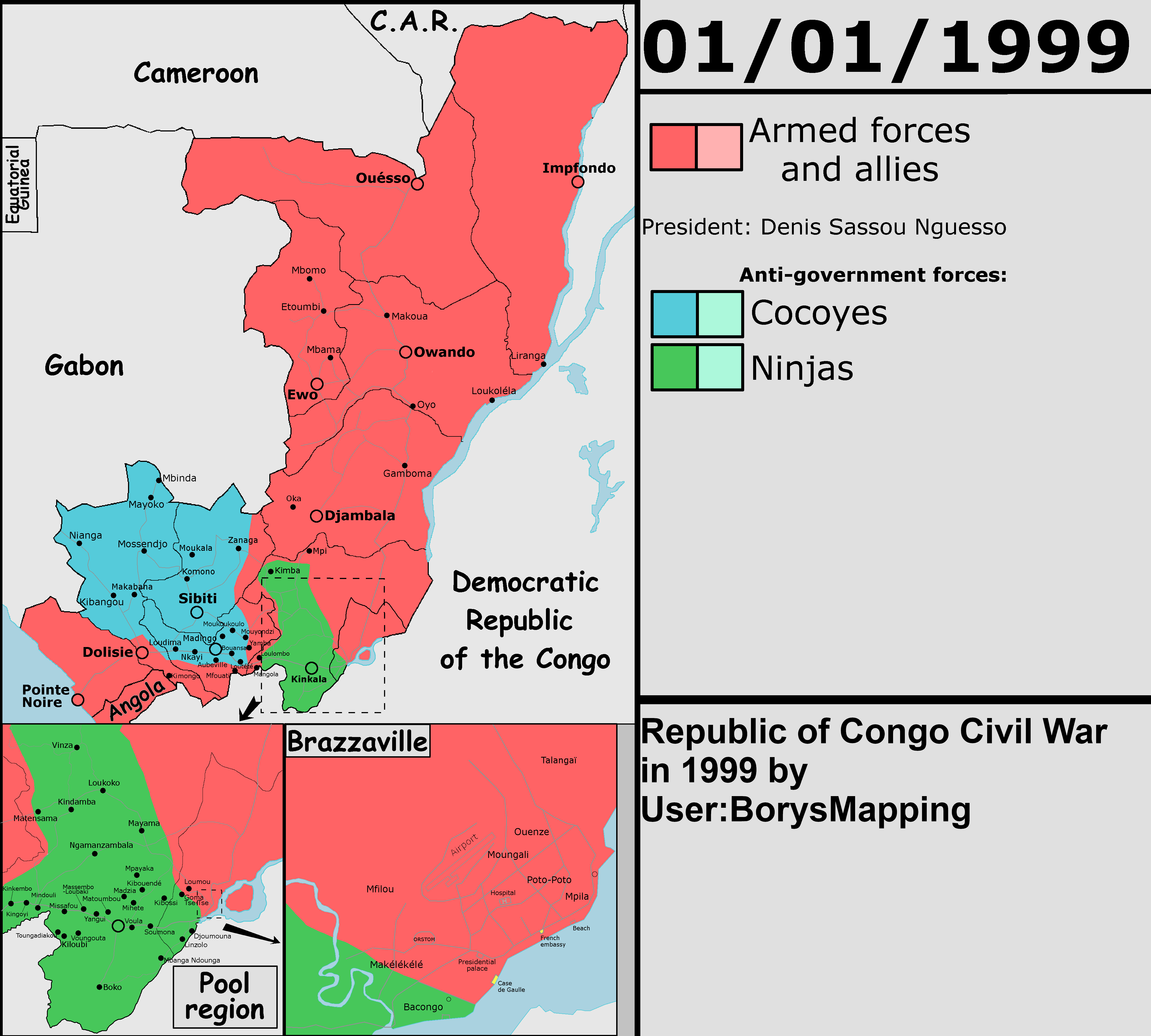 Republic of the Congo Civil War (1997–1999) Logo