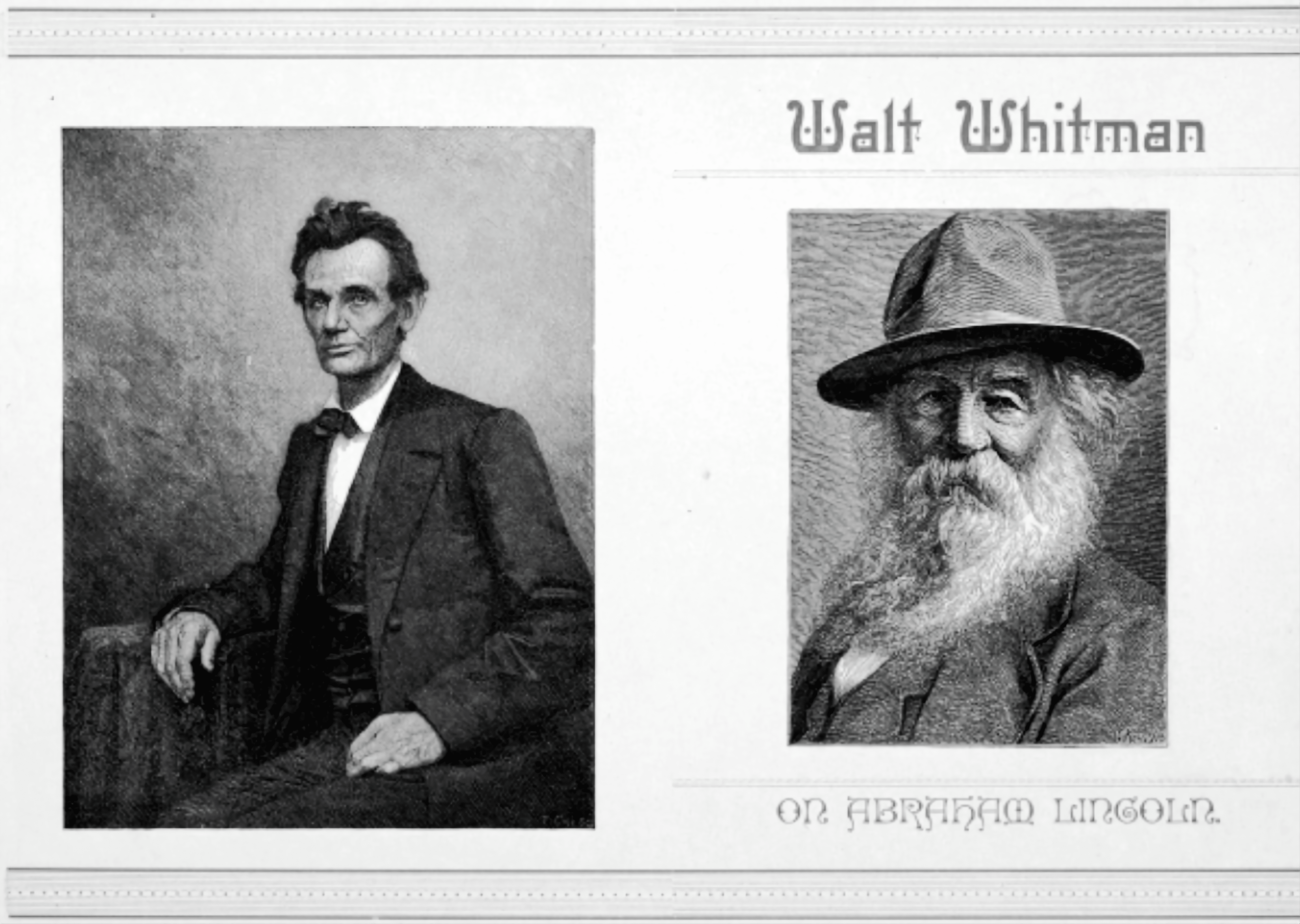 Walt Whitman's lectures on Abraham Lincoln Logo