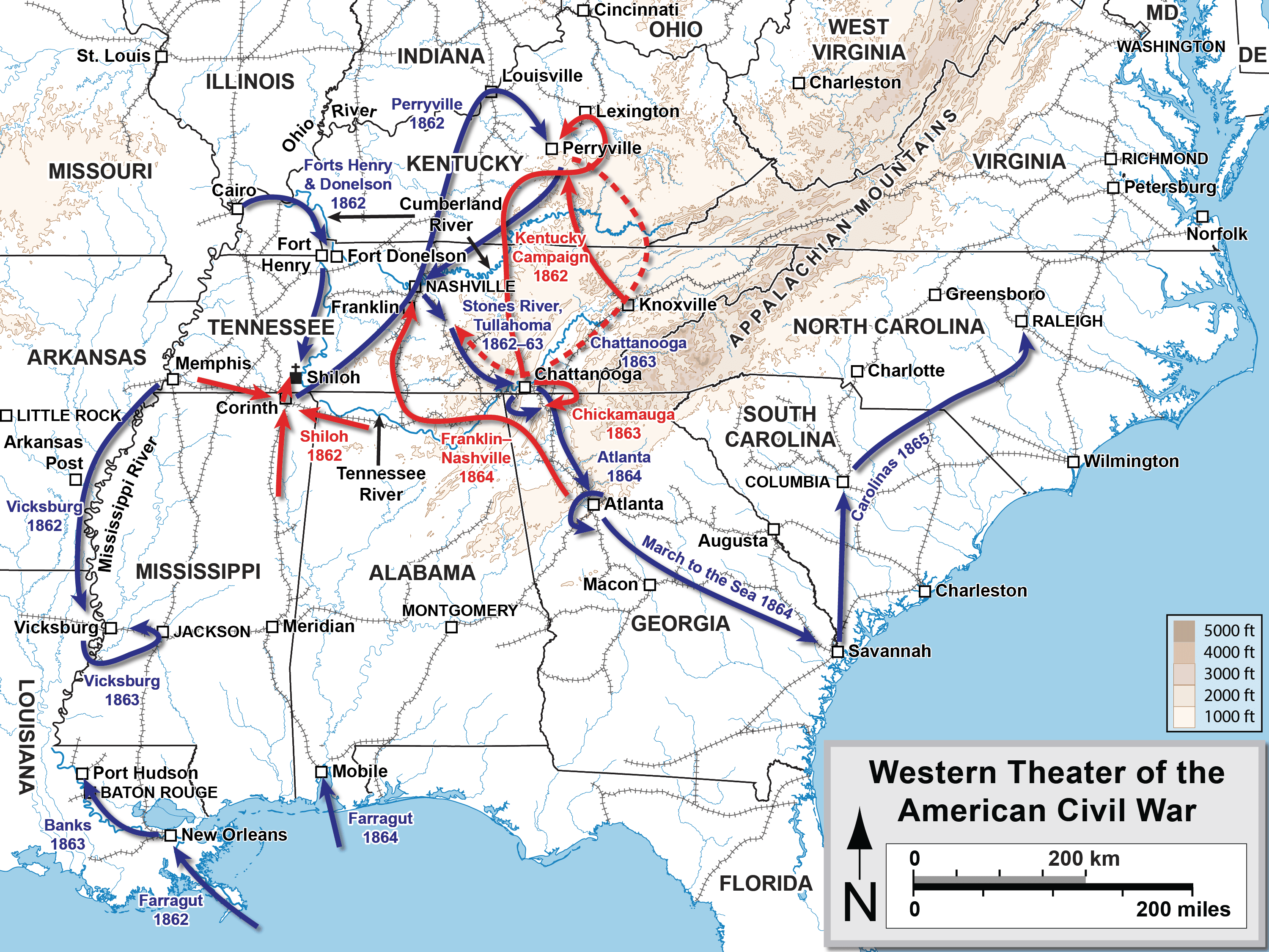 Western theater of the American Civil War Logo